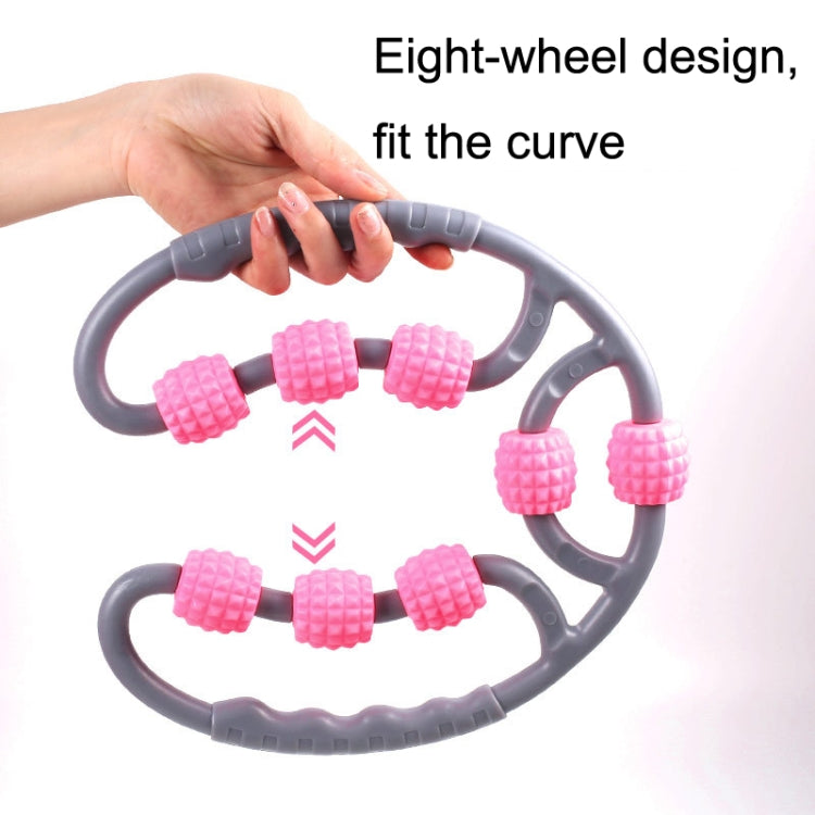 Eight Round Yoga Training Roller Ring-Shaped Leg Massager, 8-wheel Ring Blue, 8-wheel Ring Pink, 8-wheel Ring Purple