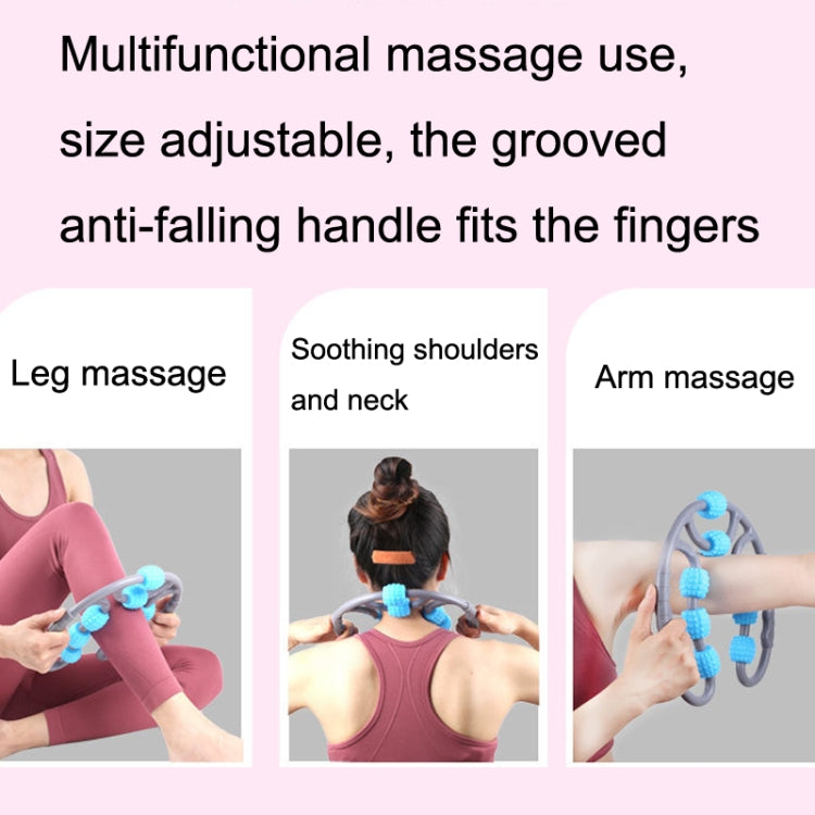 Eight Round Yoga Training Roller Ring-Shaped Leg Massager, 8-wheel Ring Blue, 8-wheel Ring Pink, 8-wheel Ring Purple