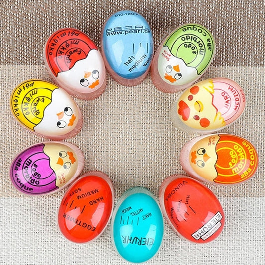 Boiled Egg Timer Reminder Color-changing Cartoon Egg Timer, Specification: Japanese, Yellow Chick, Red Chick, Green Chick, Purple Chick, Orange Chick, Pink Chick, Japanese