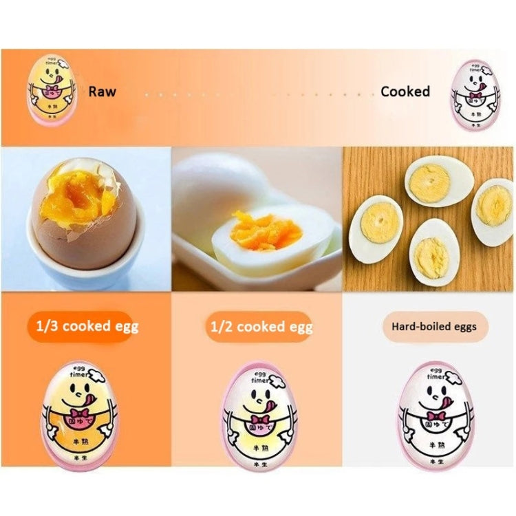 Boiled Egg Timer Reminder Color-changing Cartoon Egg Timer, Specification: Japanese, Yellow Chick, Red Chick, Green Chick, Purple Chick, Orange Chick, Pink Chick, Japanese