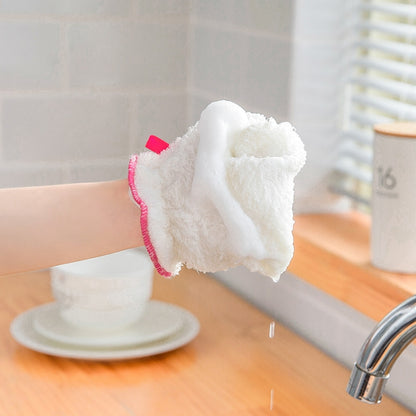 2pcs Kitchen Cleaning Dishwashing Gloves Thickened Bamboo Fiber Gloves