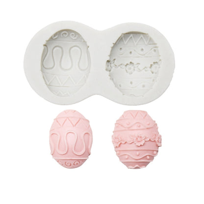 2 PCS Easter Bunny Egg Chocolate Baking Clay Silicone Mold, Three Rabbits, Double Egg, Carrot Rabbit, Bouquet Bunny