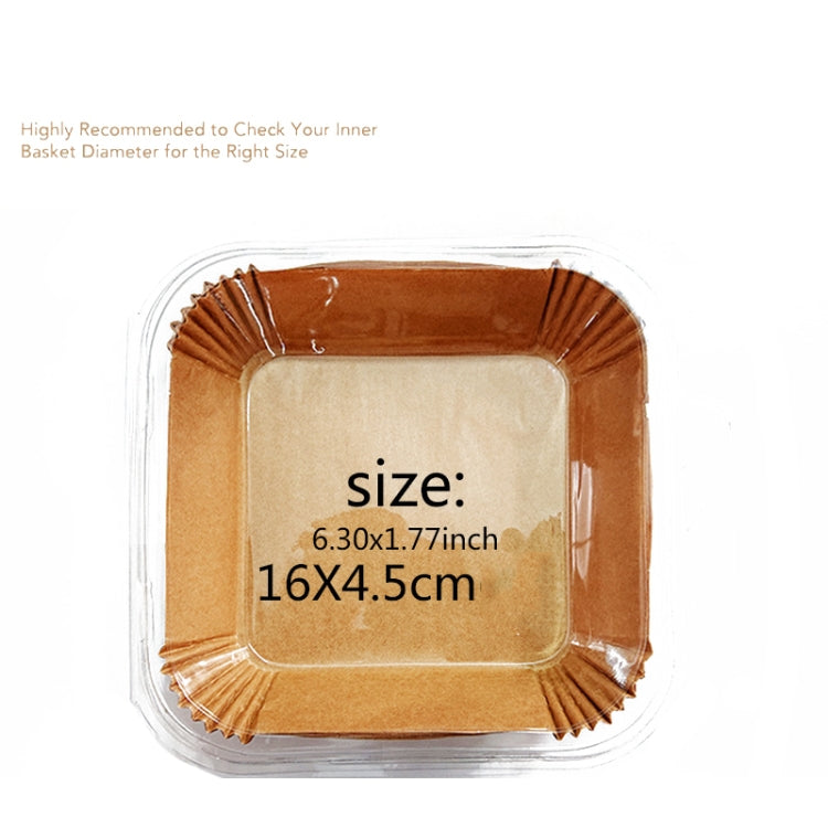 50pcs / Box Air Fryer Liner Baking Oil-absorbing Oil-proof Paper Tray, Normal Color 50 PCS, White 50 PCS