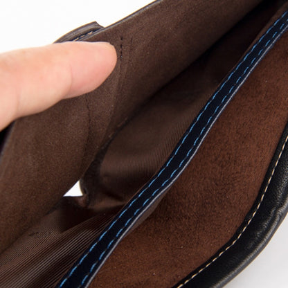 Baellerry KL017 Casual Short Embossed Wallet Horizontal Wallet For Men, Blue, Dark Brown, Light Coffee
