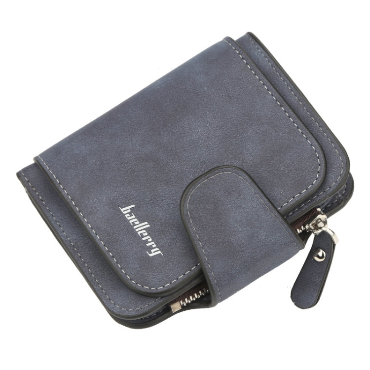 Baellerry Ladies Buckle Nubuck Leather Coin Purse Cute Small Fresh Student Wallet, Black, Rose Red, Light Blue, Brown, Light Pink, Grey, Deep Blue, Bright Red, Dark Red, Soot