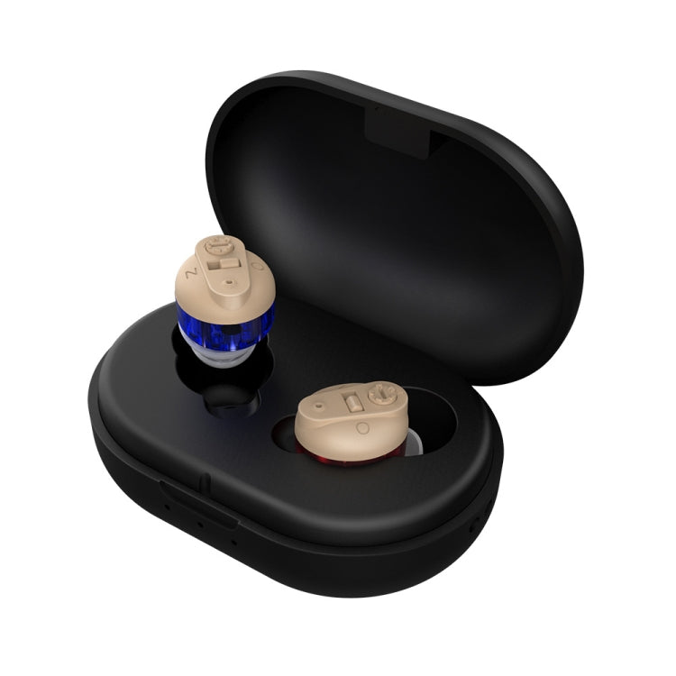 Old People Voice Amplifier Sound Collector Hearing Aid, Red Blue Double Machine + White Charging Bin, Red Blue Double Machine + Black Charging Bin, Skin Color Double Machine + Black Charging Bin, Skin Color Double Machine + White Charging Bin, Black���...