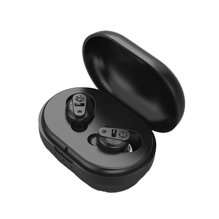 Old People Voice Amplifier Sound Collector Hearing Aid, Red Blue Double Machine + White Charging Bin, Red Blue Double Machine + Black Charging Bin, Skin Color Double Machine + Black Charging Bin, Skin Color Double Machine + White Charging Bin, Black���...