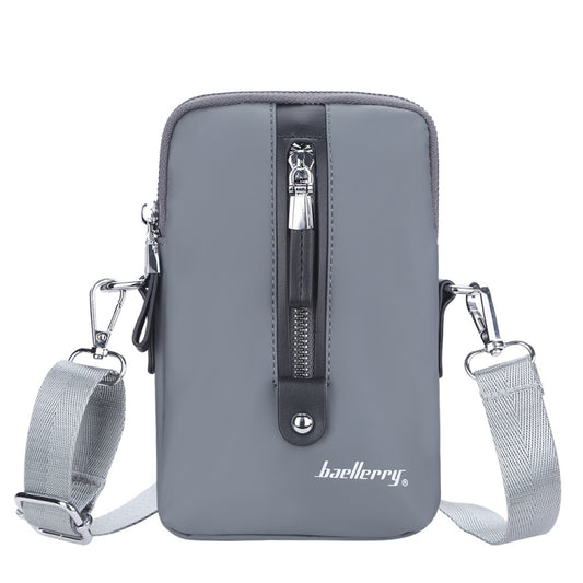 Baellerry Men Shoulder Bag Simple Casual Large Capacity Messenger Bag Business Zipper Wallet, Blue, Black, Grey