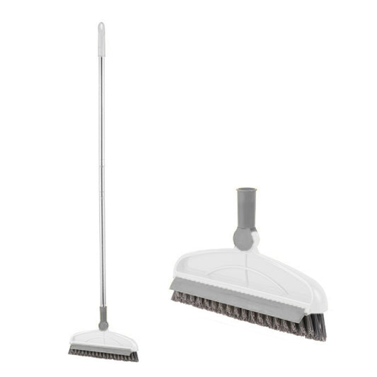 Hard Bristle Crevice  Brush Long Handle Floor Brush Wiper,Style:, 2-section Rod, 3-section Rod