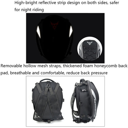 MOTOCENTRIC 11-MC-0102 Motorcycle Rear Seat Helmet Bag, Red, Blue, Green, Gray