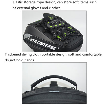 MOTOCENTRIC 11-MC-0102 Motorcycle Rear Seat Helmet Bag, Red, Blue, Green, Gray