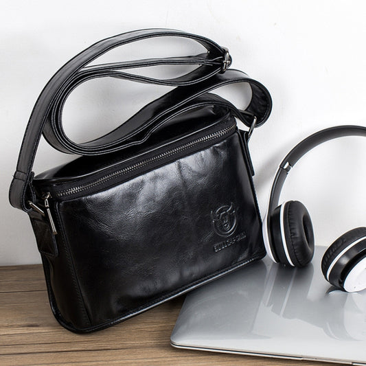 BULL CAPTAIN Leather Shoulder Messenger Bag For Men