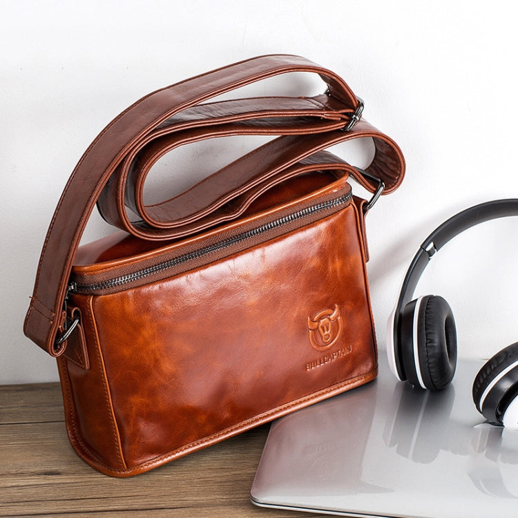 BULL CAPTAIN Leather Shoulder Messenger Bag For Men