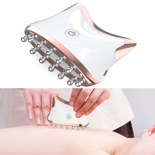 SM-2102 EMS Color Light Meridian Dredging Scraping Massager, White Gold, White Silver