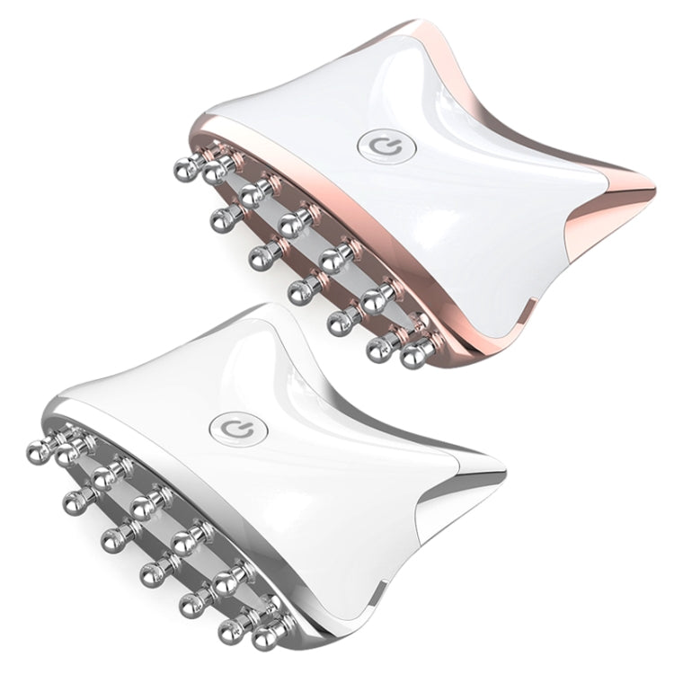 SM-2102 EMS Color Light Meridian Dredging Scraping Massager, White Gold, White Silver