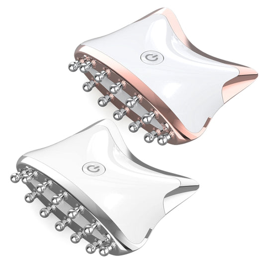 SM-2102 EMS Color Light Meridian Dredging Scraping Massager, White Gold, White Silver