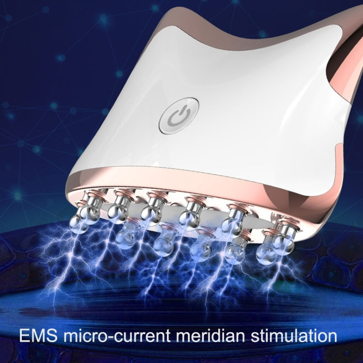 SM-2102 EMS Color Light Meridian Dredging Scraping Massager, White Gold, White Silver