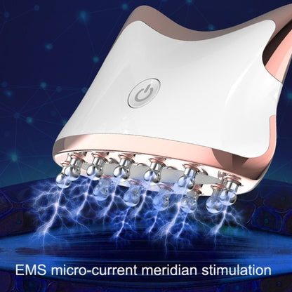 SM-2102 EMS Color Light Meridian Dredging Scraping Massager, White Gold, White Silver