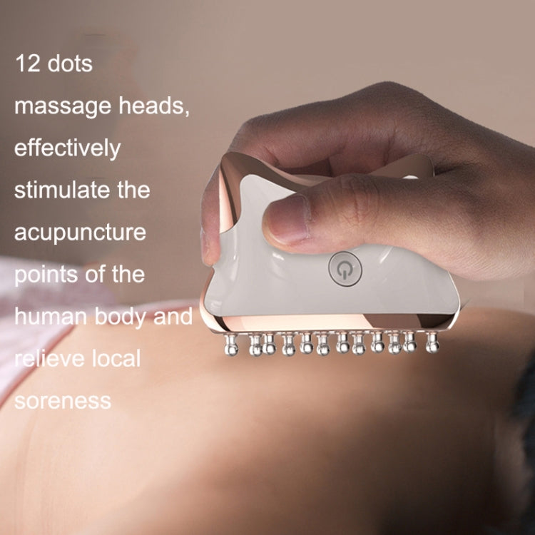 SM-2102 EMS Color Light Meridian Dredging Scraping Massager, White Gold, White Silver