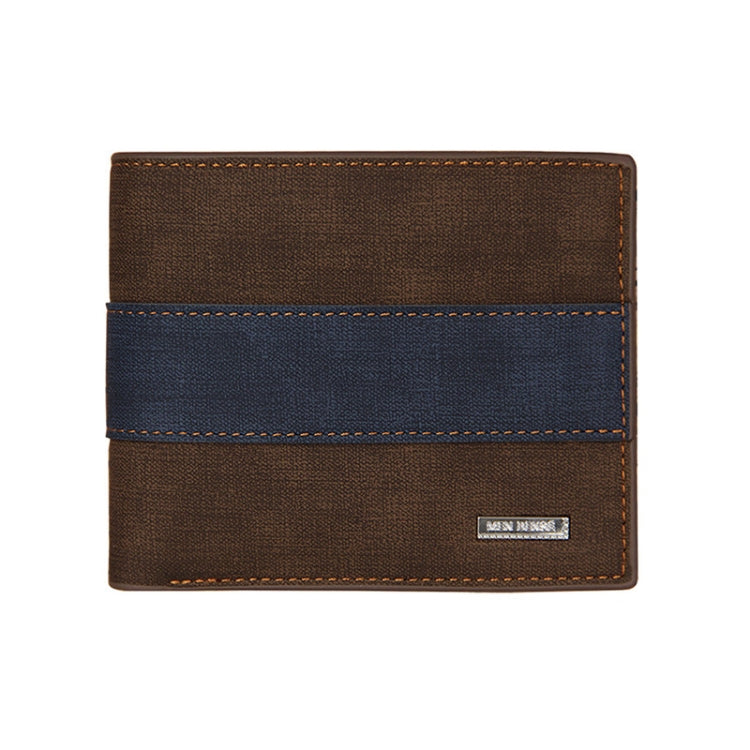 MenBense Large Capacity Short Multi-Card Matte Wallet, Blue, Black, Dark Brown, Light Brown