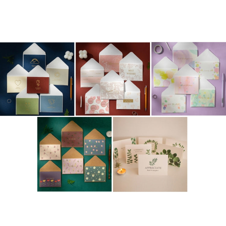 مجموعتان من بطاقات تهنئة عيد الأم البرونزية، مجموعة مغلفات DIY، 6 قطع/مجموعة HK031، 6 قطع/مجموعة HK030، 6 قطع/مجموعة HK037، 6 قطع/مجموعة HK036، 6 قطع/مجموعة عش مثل زهور الصيف