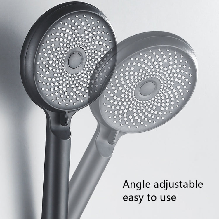 Home Handheld Silicone Supercharged Shower Nozzle, Style:, White, Black, Silver, White+Soft Tube+Space Aluminum Seat, Black+Soft Tube+Space Aluminum Seat, Silver+Soft Tube+Space Aluminum Seat