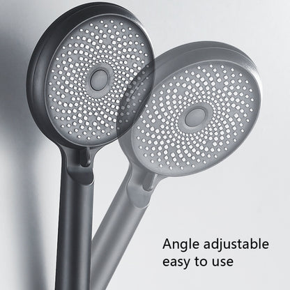 Home Handheld Silicone Supercharged Shower Nozzle, Style:, White, Black, Silver, White+Soft Tube+Space Aluminum Seat, Black+Soft Tube+Space Aluminum Seat, Silver+Soft Tube+Space Aluminum Seat