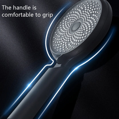 Home Handheld Silicone Supercharged Shower Nozzle, Style:, White, Black, Silver, White+Soft Tube+Space Aluminum Seat, Black+Soft Tube+Space Aluminum Seat, Silver+Soft Tube+Space Aluminum Seat