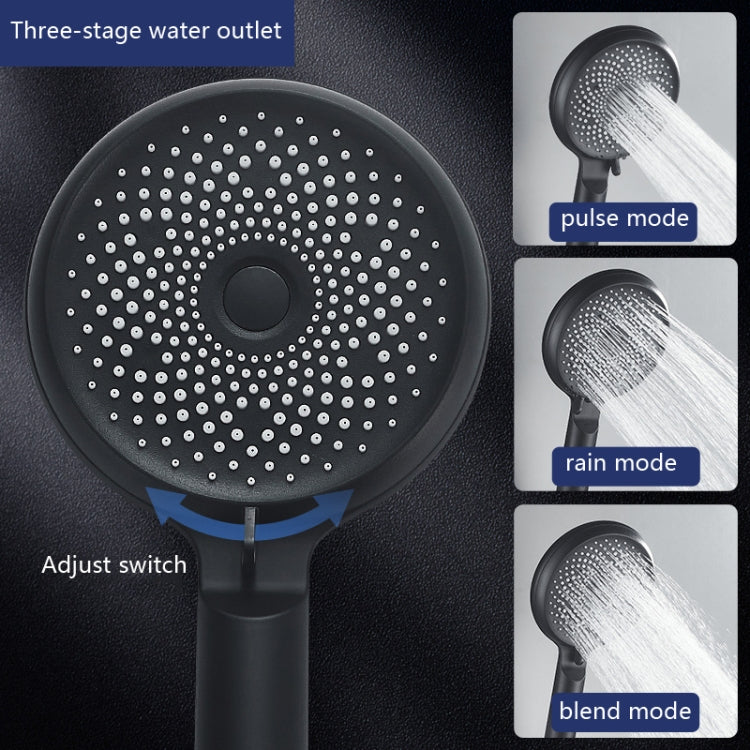Home Handheld Silicone Supercharged Shower Nozzle, Style:, White, Black, Silver, White+Soft Tube+Space Aluminum Seat, Black+Soft Tube+Space Aluminum Seat, Silver+Soft Tube+Space Aluminum Seat