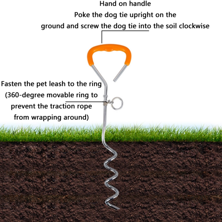 Outdoor Pet Leash Stainless Steel Ground Nail Fixing Bolt, Specification：, Upgrade + Wire Rope, Classic + Wire Rope