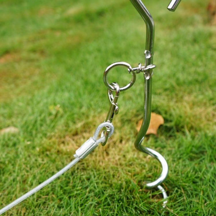 Outdoor Pet Leash Stainless Steel Ground Nail Fixing Bolt, Specification：, Upgrade + Wire Rope, Classic + Wire Rope