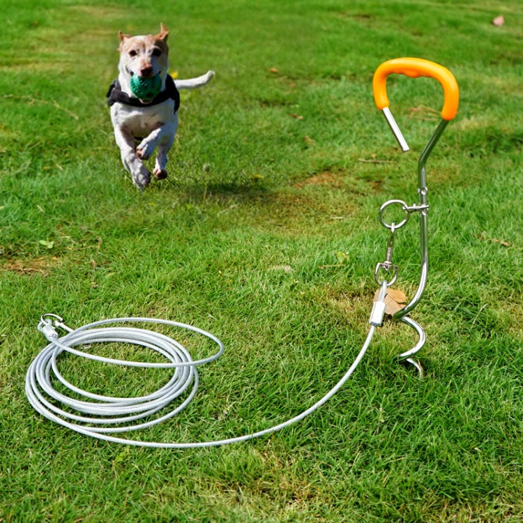 Outdoor Pet Leash Stainless Steel Ground Nail Fixing Bolt, Specification：, Upgrade + Wire Rope, Classic + Wire Rope