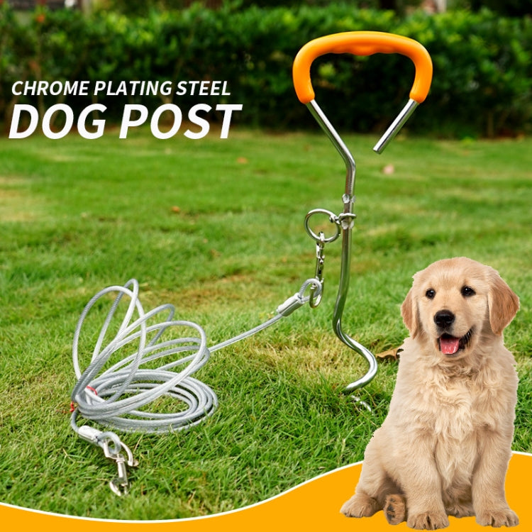 Outdoor Pet Leash Stainless Steel Ground Nail Fixing Bolt, Specification：, Upgrade + Wire Rope, Classic + Wire Rope