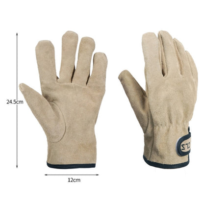 CLS Outdoor Cookout Barbecue Heat Resistant Protective Cowhide Gloves