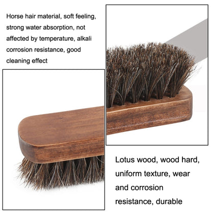 Horse Mane Shoes Brush Mahogany Brush Fur Shoes Cleaning And Dust Brush, Shoes Dust Brush