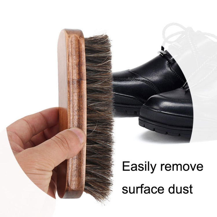 Horse Mane Shoes Brush Mahogany Brush Fur Shoes Cleaning And Dust Brush, Shoes Dust Brush