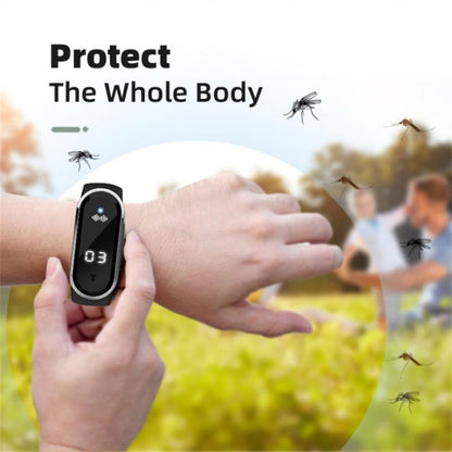 M21  Ultrasonic Mosquito Repellent Bracelet with Step Counter & Clock & Temperature Function, M21 (Black), M21 (White)