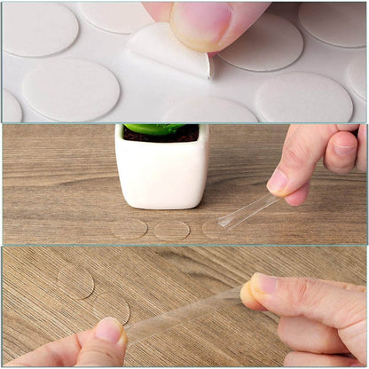 Round Transparent Double-Sided Adhesive Tape Waterproof Traceless Acrylic Glue, 50pcs/sheet 25x0.5mm