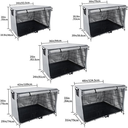 Oxford Cloth Pet Cage Cover Outdoor Furniture Dustproof Rainproof Sunscreen Cover, 63.5x48x50cm, 79x50.8x53cm, 94x61x63.5cm, 109x74x76cm, 124.5x79x84cm