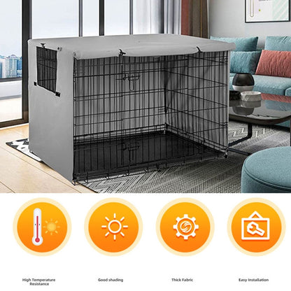 Oxford Cloth Pet Cage Cover Outdoor Furniture Dustproof Rainproof Sunscreen Cover, 63.5x48x50cm, 79x50.8x53cm, 94x61x63.5cm, 109x74x76cm, 124.5x79x84cm