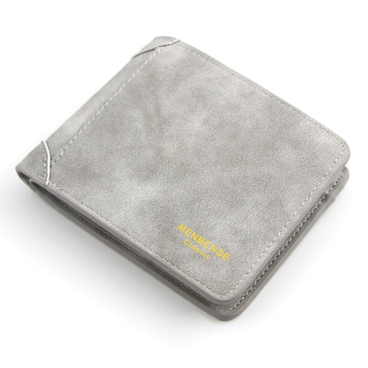 Menbense Matte Short Large Capacity Fashion Casual Adapter Male Wallet, Light Grey, Navy Blue, Black, Dark Gray, Light Brown