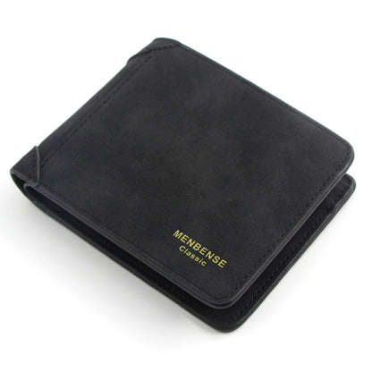 Menbense Matte Short Large Capacity Fashion Casual Adapter Male Wallet, Light Grey, Navy Blue, Black, Dark Gray, Light Brown