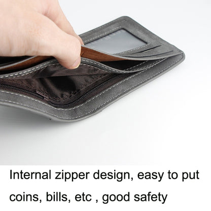 Menbense Matte Short Large Capacity Fashion Casual Adapter Male Wallet, Light Grey, Navy Blue, Black, Dark Gray, Light Brown