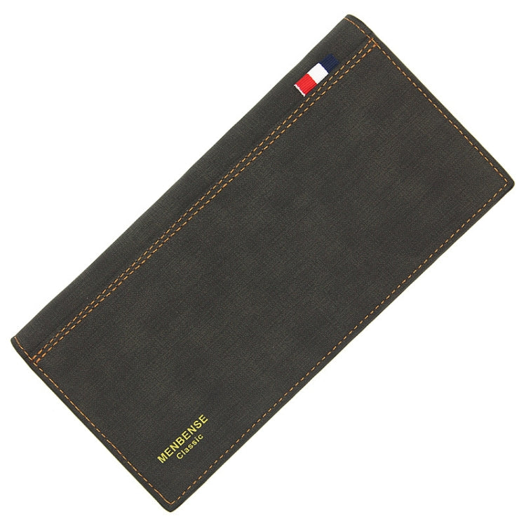 MenBense Matt Male Wallet Long Fashion Large Capacity Male Wallet, Navy Blue, Black, Dark Brown, Light Brown
