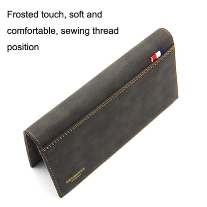 MenBense Matt Male Wallet Long Fashion Large Capacity Male Wallet, Navy Blue, Black, Dark Brown, Light Brown
