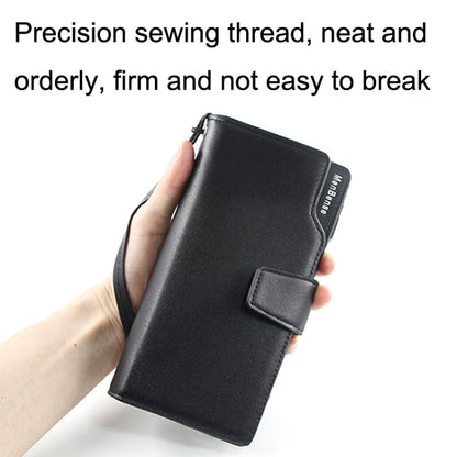 Menbense Fashion Business Simple Handbag PU Large Capacity Male Wallet, Black, Dark Brown