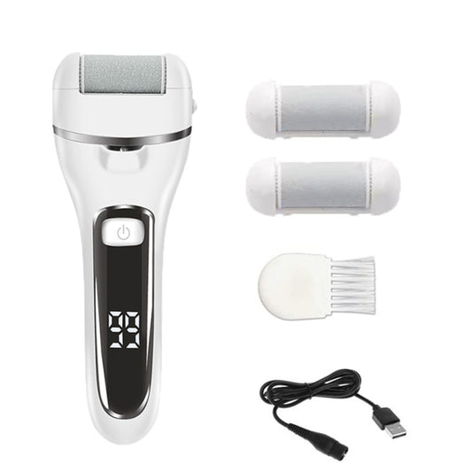 Electric Foot Grinder Digital Display Rechargeable Pedicure Peeling, White, Black, Royal Blue, 10-piece Set White, 10-piece Set Black, 10-piece Set Royal Blue