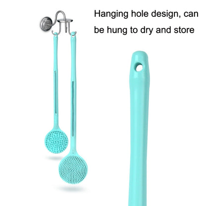 Silicone Massage Long Handle Double Sided Bath Brush, Blue, Pink