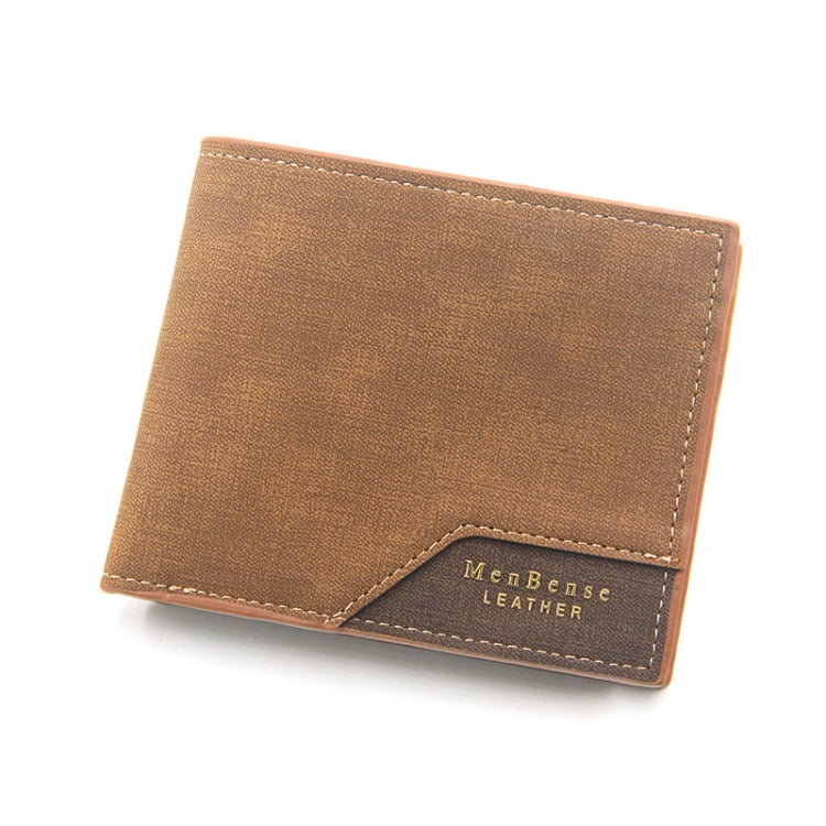 Menbense Hot Stamping Hinge Short Matte Multi-Card Large Capacity Male Wallet, D3301-4 Black, D3301-4 Light Brown, D3301-4 Dark Brown, D3301-5 Black, D3301-5 Light Brown, D3301-5 Dark Brown