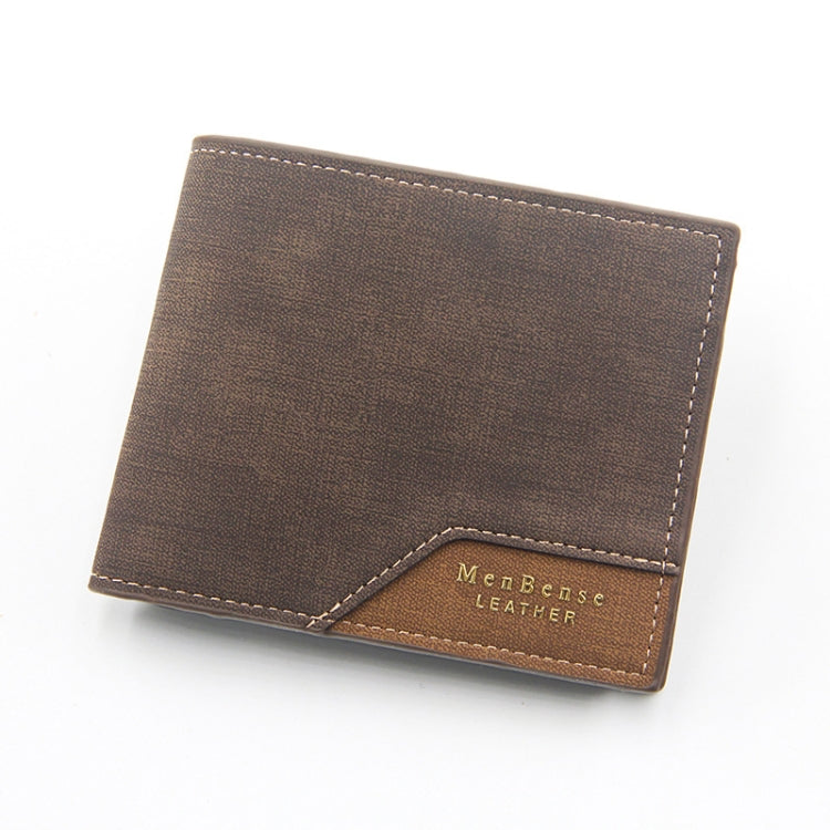 Menbense Hot Stamping Hinge Short Matte Multi-Card Large Capacity Male Wallet, D3301-4 Black, D3301-4 Light Brown, D3301-4 Dark Brown, D3301-5 Black, D3301-5 Light Brown, D3301-5 Dark Brown